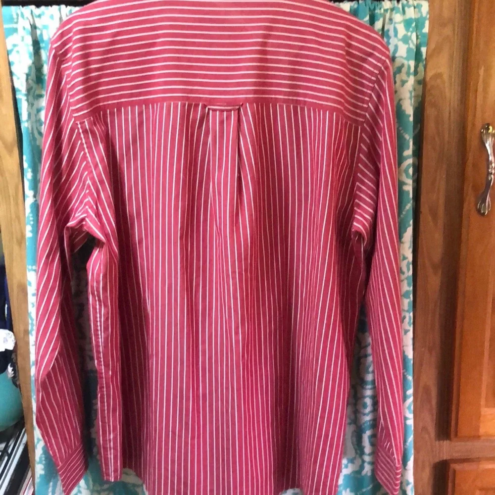 Chaps‎ Red and White Casual Button Down Shirt